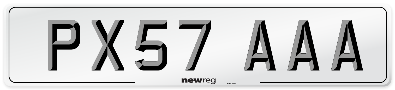 PX57 AAA Number Plate from New Reg